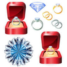 結婚指輪,宝石 ベクターイラスト素材