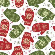 冬の手袋,雪の結晶,クリスマスパターン ベクターイラスト素材
