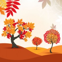 紅葉,もみじ,秋の木,背景イメージ ベクターイラスト素材