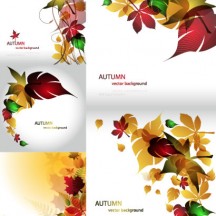秋の紅葉,葉っぱ,背景イメージ ベクターイラスト素材