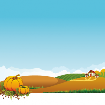 秋の風景,かぼちゃ,田舎背景イメージ ベクターイラスト素材