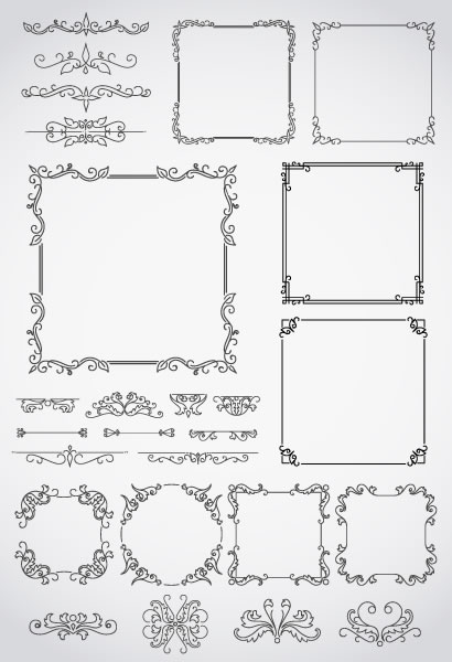 素敵すぎる飾り罫,フレーム枠のイラストai/eps | ベクタークラブ ...