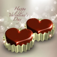 バレンタインデー,バレンタインチョコレート,ハートマーク型,銀紙 ベクターイラスト素材
